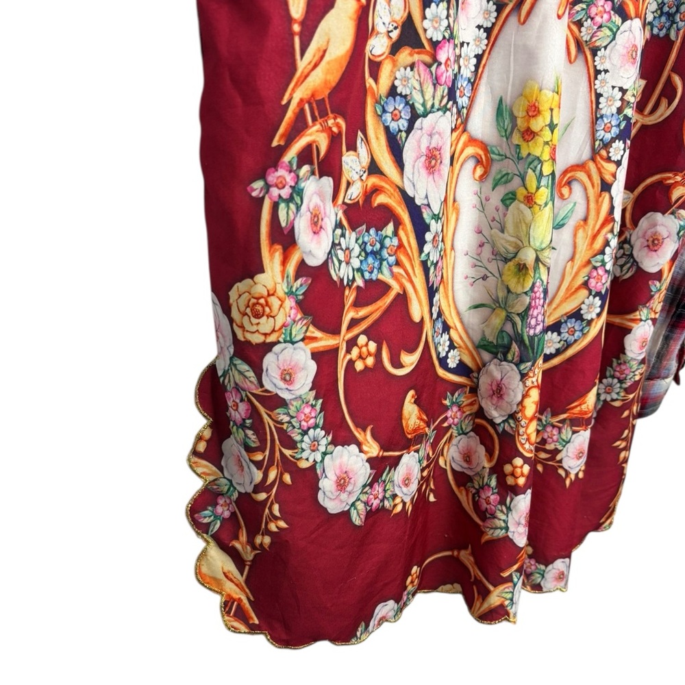 Aratta Silent Journey Mixed Fabric Embroidered Embellished Tunic Top Large - Picture 8 of 11